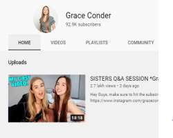 Conder also has her personalized YouTube channel which she created in the year 2019 and garnered a fan base of 92.7k followers.